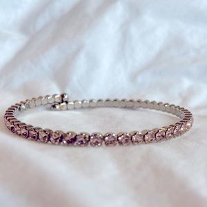 Pink thin bangle bracelet
